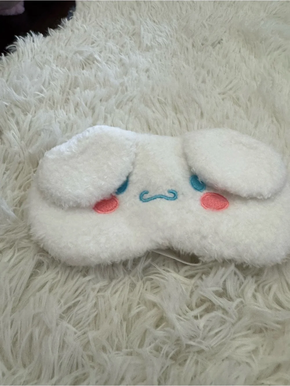 Cinnamonroll sleep Eye Mask with Embroidered Face blackout blindfold
